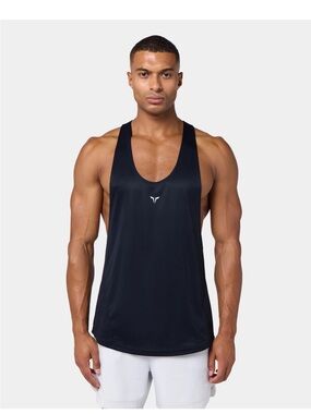 Men's Black Performance Tank Top with Logo